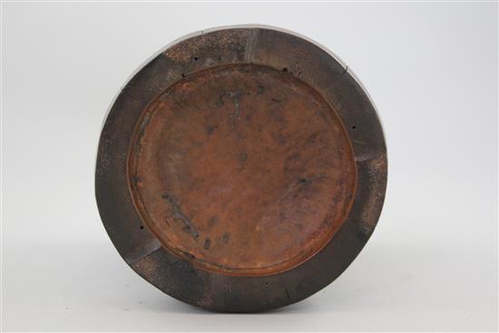 A Chinese bamboo brush pot, 17th / 18th century, 13.5cm, slight old worm damage